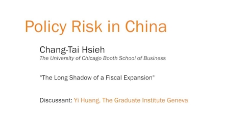 Thumbnail for entry Policy Risk in China - &quot;The Long Shadow of a Fiscal Expansion&quot;