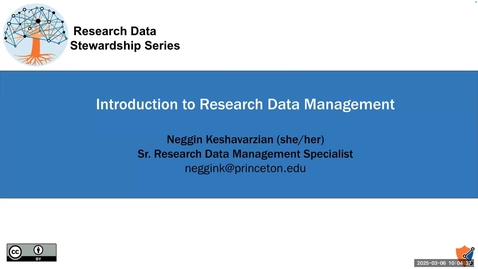 Thumbnail for Intro to Research Data Management 2025