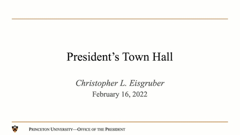 Thumbnail for entry President's Town Hall 2/16