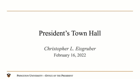 Thumbnail for President's Town Hall 2/16