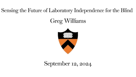 Thumbnail for Sensing the Future of Laboratory Independence for the Blind 