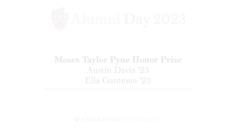 Thumbnail for entry 2023 Alumni Day Pyne Winners - Austin Davis '23 and Ella Gantman '23