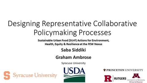 Thumbnail for entry Designing Representative Collaborative Policy Making