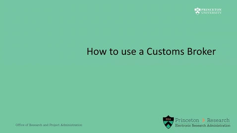 Thumbnail for entry How to use a Customs Broker