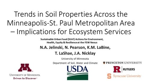 Thumbnail for Trends in Soil Properties Across the Minneapolis-St. Paul Metropolitan Area - Implications for Ecosystem Services