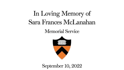 Thumbnail for entry In Loving Memory of Sara Frances McLanahan - Memorial Service