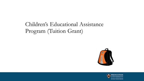 Thumbnail for entry Children's Educational Assistance Program (Tuition Grant)