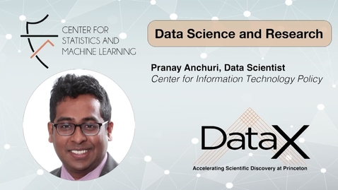 Thumbnail for entry Pranay Anchuri: DataX  Information Technology Policy Data Scientist