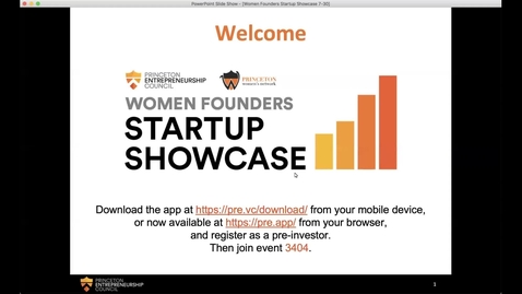 Thumbnail for entry Princeton Women Founders Startup Showcase