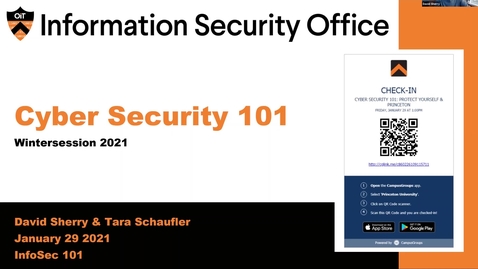 Thumbnail for entry Cyber Security 101 - Wintersession 2021