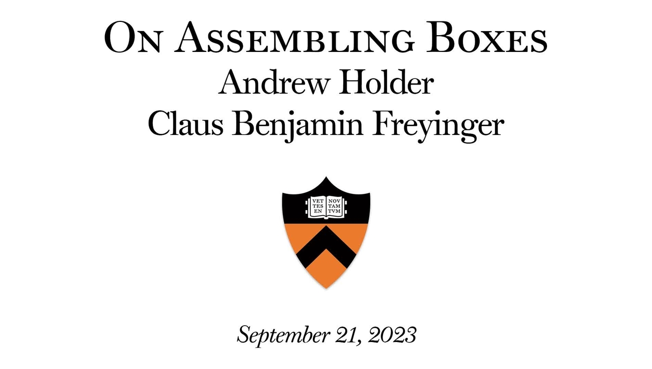 SoA Lecture &quot;On Assembling Boxes&quot;