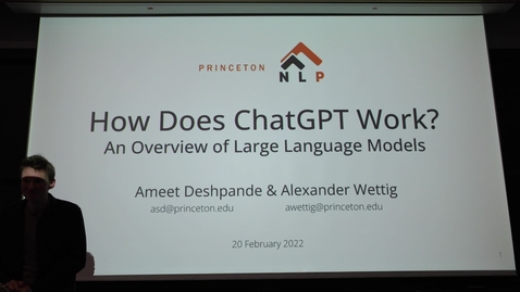 Thumbnail for entry How Does ChatGPT Work? An Overview of Large Language Models (Part 1 of 3)