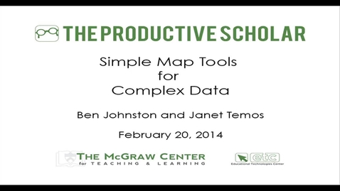 Thumbnail for Productive Scholar-Simple Map Tools for Complex Data