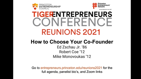 Thumbnail for entry Workshop: How to Choose Your Co-Founder