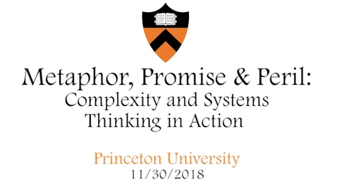 Thumbnail for entry Metaphor – Promise and Peril: Complexity and Systems Thinking in Action : Day 1, Video 3: The Complexity of Complexity