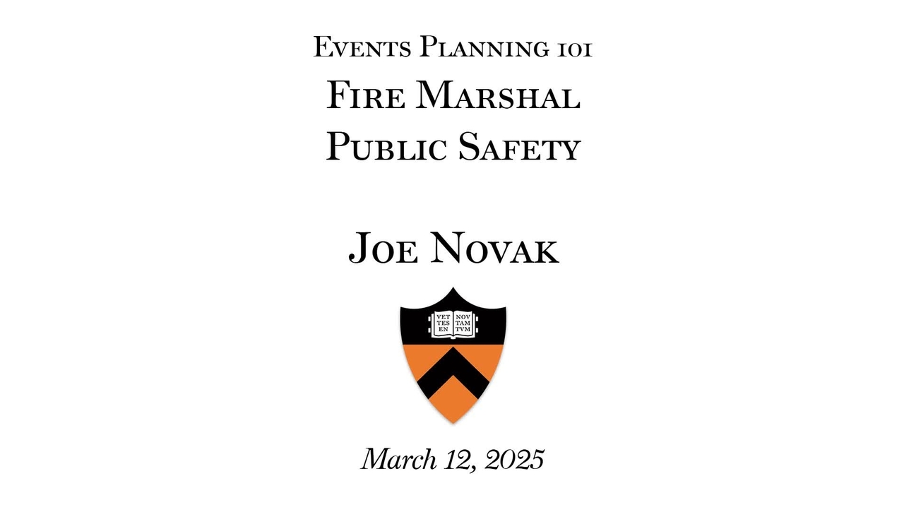 2025 Event Planning 101: &quot;Fire Marshal&quot;