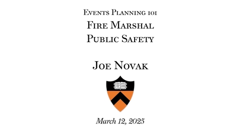 Thumbnail for 2025 Event Planning 101: &quot;Fire Marshal&quot;