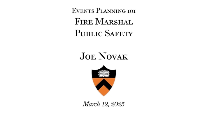 2025 Event Planning 101: &quot;Fire Marshal&quot;