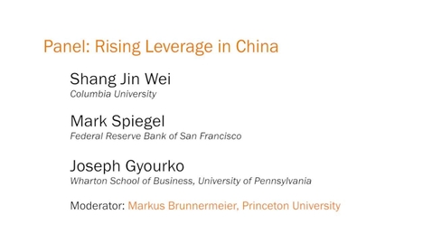Thumbnail for entry Panel: Rising Leverage in China