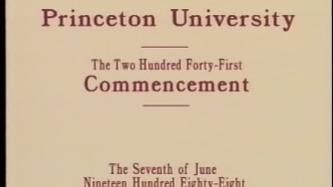 Thumbnail for entry 241st Commencement - June 7, 1988