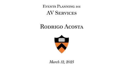 Thumbnail for 2025 Event Planning 101: &quot;AV Services&quot;