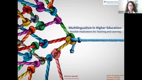 Thumbnail for entry Multilingualism in Higher Education: Possible Implications for Language Teaching and Learning