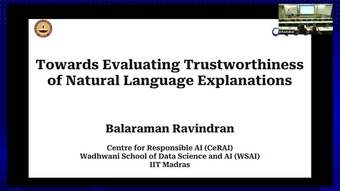 Thumbnail for PLI lunch series Prof. Balaraman Ravindran