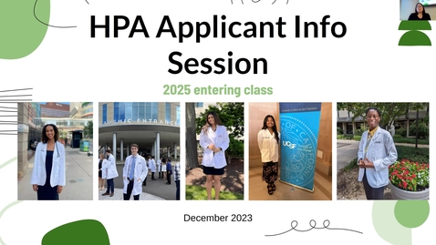 Thumbnail for entry HPA Applicant Information Session for 2025 Matriculation