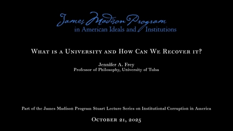 Thumbnail for What is a University and How Can We Recover It?