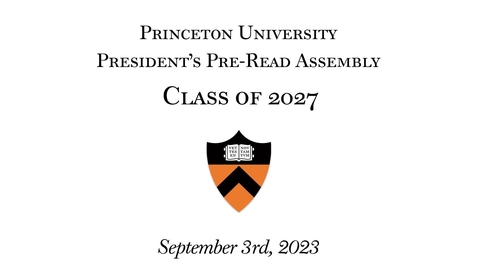 Thumbnail for President's Pre-Read - Class of 2027