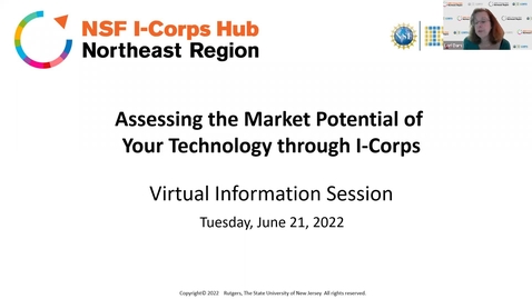 Thumbnail for Northeast I-Corps Hub: Info Session: Cohort 4
