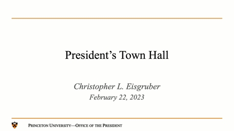 Thumbnail for entry President's Town Hall - 02/22/2023