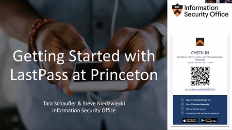 Thumbnail for Webinar: Getting Started with LastPass Password Manager - Wintersession 2021