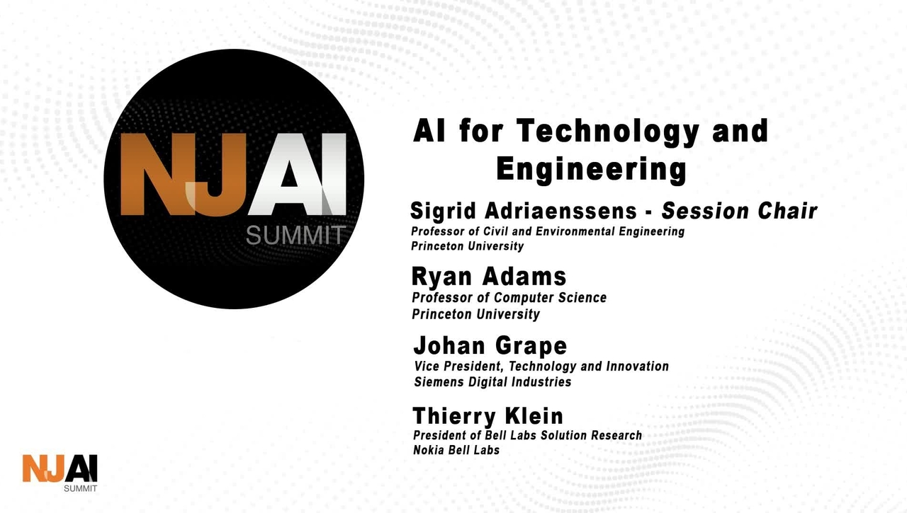 NJ AI Summit - AI for Technology and Engineering
