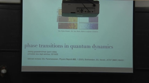 Thumbnail for Faculty Candidate Seminar- Sarang Gopalakrishnan