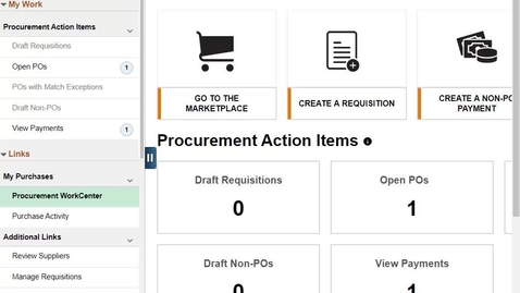 Thumbnail for Create Requisition from a Marketplace Shopping Cart