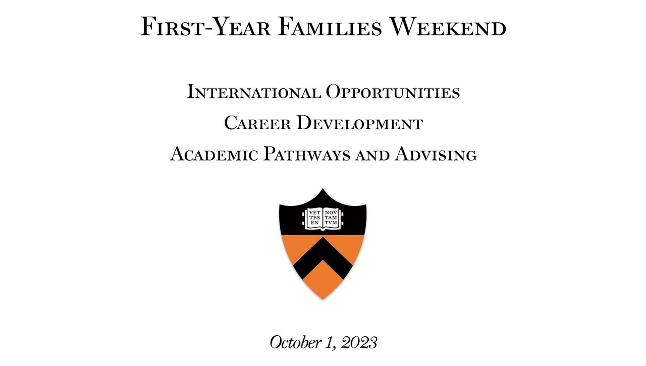 First-Year Families Weekend: &quot;Academic Advising Panel&quot; (10.1.2023)