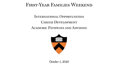 Thumbnail for entry First-Year Families Weekend: &quot;Academic Advising Panel&quot; (10.1.2023)