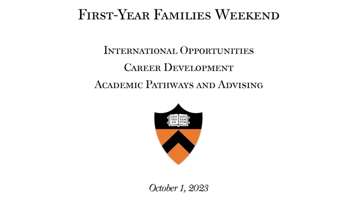 First-Year Families Weekend: &quot;Academic Advising Panel&quot; (10.1.2023)