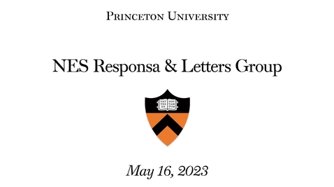 Thumbnail for NES Responsa &amp; Letters Group (5.16.23)