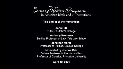 Thumbnail for The End(s) of the Humanities