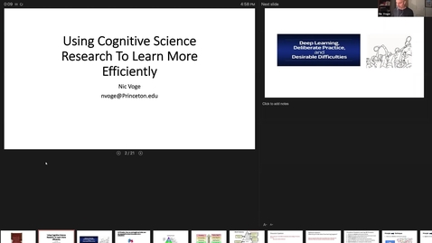 Thumbnail for entry November 18 McGraw Workshop Using Cognitive Science Research to Learn More Efficiently