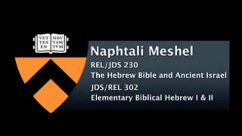 Thumbnail for entry JDS:REL 302 - Meshel