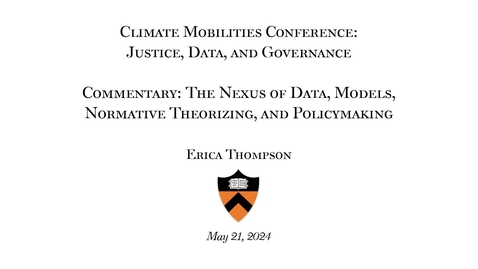 Thumbnail for Thompson, Erica, May 21, 2024, &quot;Commentary: The Nexus of Data, Models, Normative Theorizing, and Policymaking&quot;