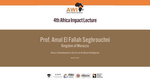 Thumbnail for Prof. Dr. Amal El Fallah Seghrouchni Africa’s Development in the Era of Artificial Intelligence