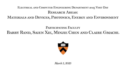 Thumbnail for Electrical and Computer Engineering Department 2025 Visit Day Faculty Panel 1