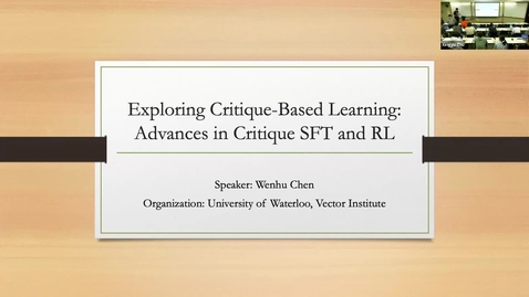 Thumbnail for PLI Lunch series Wenhu Chen 9/25