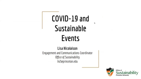 Thumbnail for entry COVID-19 and Sustainable Events