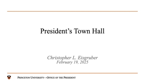 Thumbnail for President's Town Hall - 2/19/2025