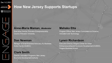 Thumbnail for entry Engage 2021 - How New Jersey Supports Startups